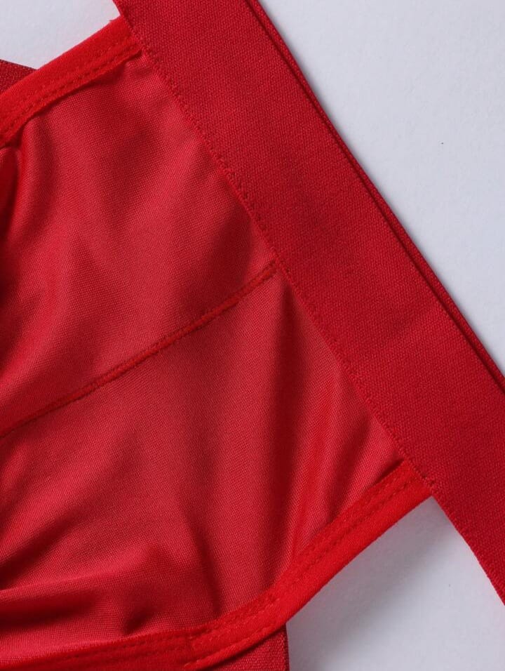 Men Solid Cut Out Underwear